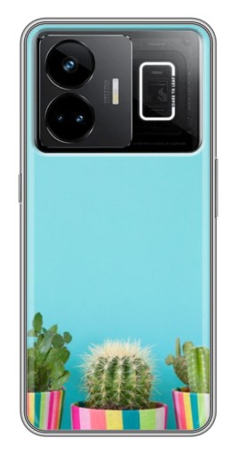 Чехол с картинкой "Маленькие кактусы" для Realme GT3