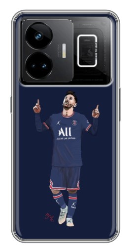 Силиконовый чехол с изображением "Месси в ПСЖ" для Realme GT3