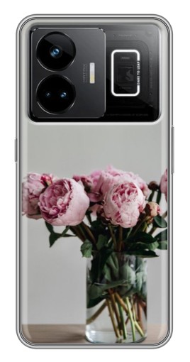 Чехол с картинкой "Пионы в вазе" для Realme GT3