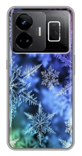 Чехол с картинкой "Разноцветные снежинки" для Realme GT3
