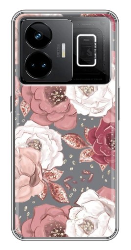 Силиконовый чехол с изображением "Рисунок розы" для Realme GT3