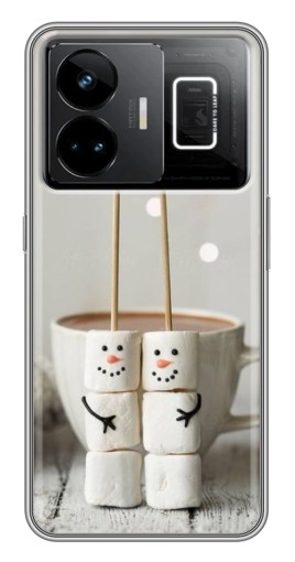 Чехол с печатью "Снеговики из зефира" для Realme GT3