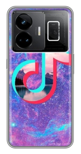 Силиконовый чехол с изображением "ТикТок мраморный" для Realme GT3