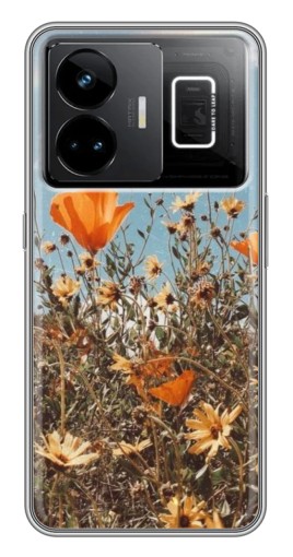 Чехол с печатью "Желтые цветы" для Realme GT3