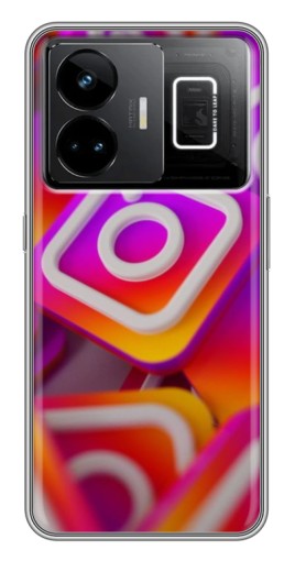 Чехол с картинкой "Значки Инстаграм" для Realme GT3