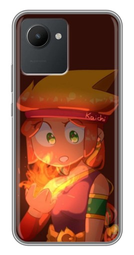 Чехол с печатью "Amber с огнем" для Realme C30