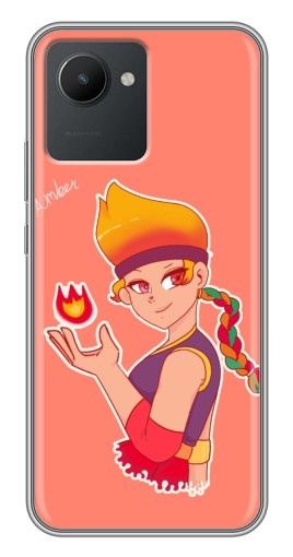 Чехол с печатью "Amber с огоньком" для Realme C30