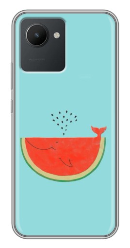 Силиконовый чехол с изображением "Арбуз кит" для Realme C30
