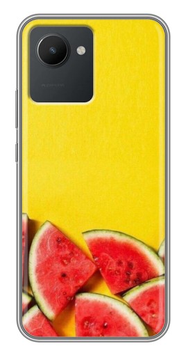Чехол с печатью "Арбузики на желтом" для Realme C30