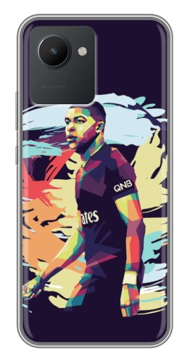 Силиконовый чехол с изображением "ART Mbappe" для Realme C30