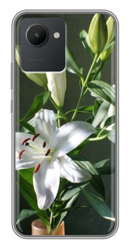 Чехол с принтом "Белые лилии" для Realme C30