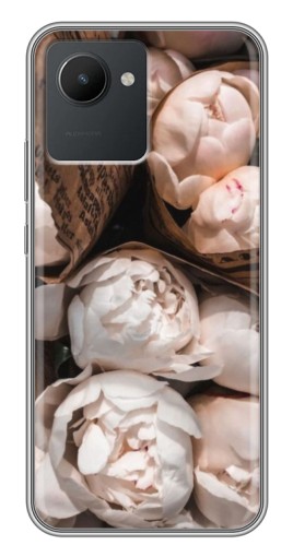 Чехол с принтом "Букет пионов" для Realme C30