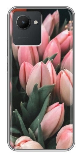 Чехол с картинкой "Букет тюльпанов" для Realme C30