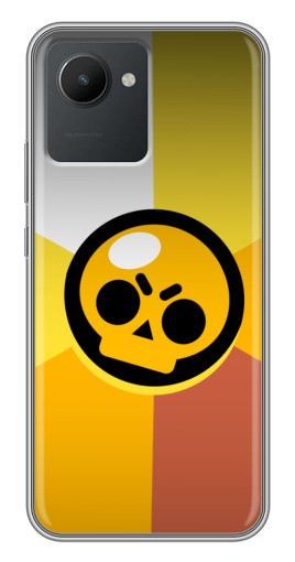 Чехол с печатью "Череп Бравл Старс" для Realme C30