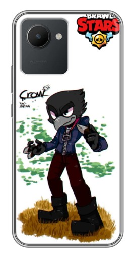 Силиконовый чехол с изображением "Crow" для Realme C30