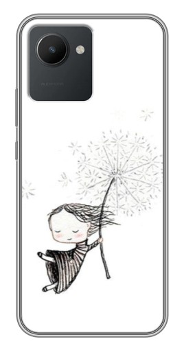 Чехол с принтом "Девочка с одуванчиком" для Realme C30