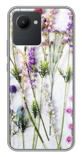 Чехол с картинкой "Фон полевых цветов" для Realme C30