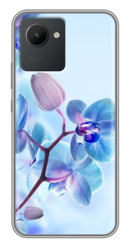 Силиконовый чехол с изображением "Голубые орхидеи" для Realme C30