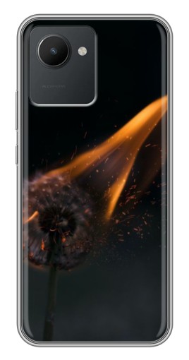 Чехол с принтом "Горящий одуванчик" для Realme C30