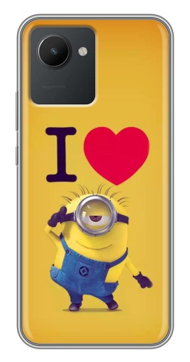 Чехол с картинкой "I Love Minion" для Realme C30