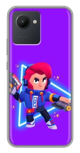 Силиконовый чехол с изображением "Кольт в наушниках" для Realme C30