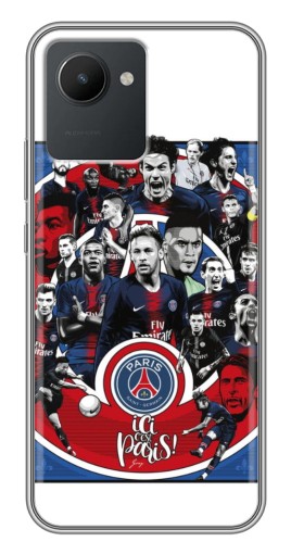 Силиконовый чехол с изображением "Команда PSG" для Realme C30