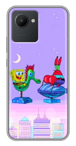 Чехол с печатью "Крабс и Спанч Боб" для Realme C30