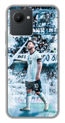 Чехол с картинкой "Месси в Аргентине" для Realme C30