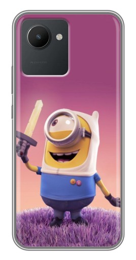 Силиконовый чехол с изображением "Миньон с мечом" для Realme C30