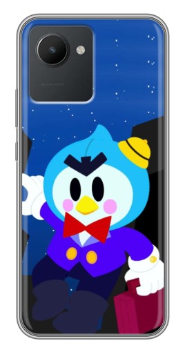 Чехол с картинкой "Мистер Пи с чемоданчиком" для Realme C30
