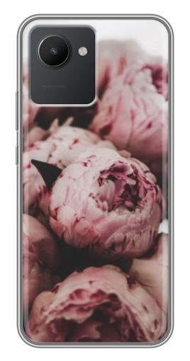 Силиконовый чехол с изображением "Нежные пионы" для Realme C30