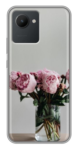 Чехол с принтом "Пионы в вазе" для Realme C30