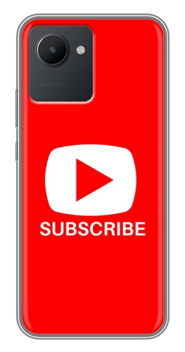 Силиконовый чехол с изображением "Подписаться" для Realme C30