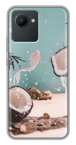 Чехол с принтом "Половинки кокоса" для Realme C30