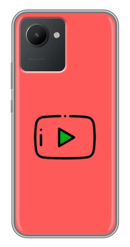 Чехол с печатью "Рисованная кнопка" для Realme C30