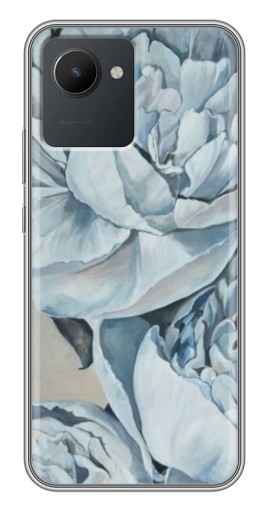 Чехол с картинкой "Рисунок пионы" для Realme C30