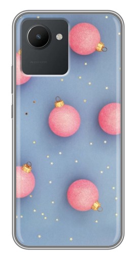 Силиконовый чехол с изображением "Розовые шары" для Realme C30