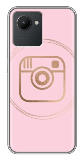 Чехол с печатью "розовый инстаграм" для Realme C30