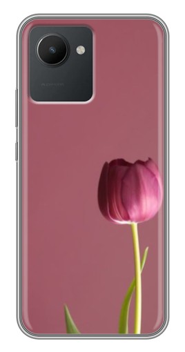 Чехол с печатью "Розовый тюльпан" для Realme C30