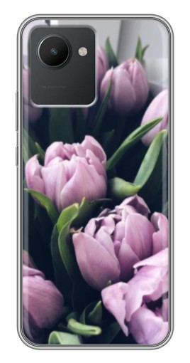 Чехол с печатью "Сиреневые тюльпаны" для Realme C30