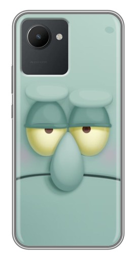Чехол с картинкой "Сквидвард" для Realme C30