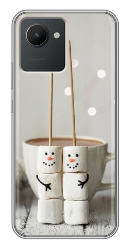 Чехол с принтом "Снеговики из зефира" для Realme C30