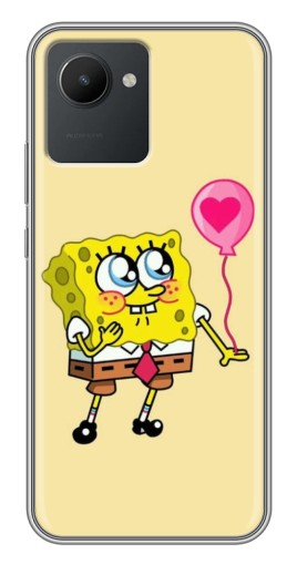 Чехол с печатью "СпанчБоб с шариком" для Realme C30