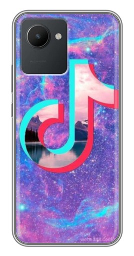 Чехол с печатью "ТикТок мраморный" для Realme C30