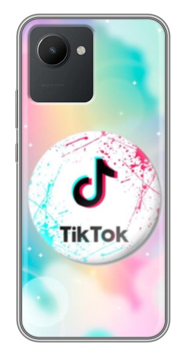 Силиконовый чехол с изображением "TikTok принт" для Realme C30