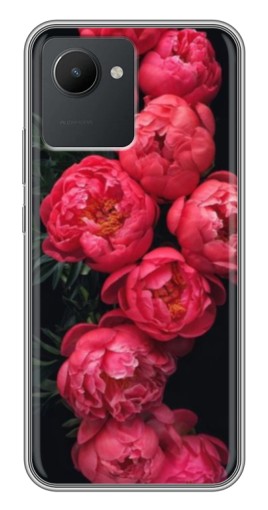 Силиконовый чехол с изображением "Яркие пионы" для Realme C30