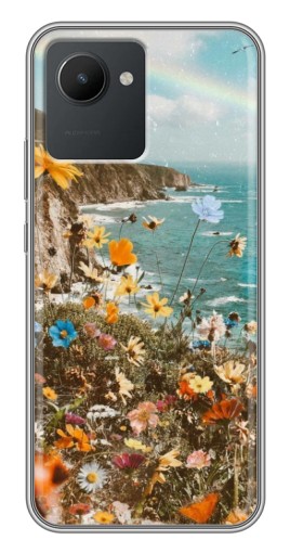 Силиконовый чехол с изображением "Яркие полевые цветы" для Realme C30