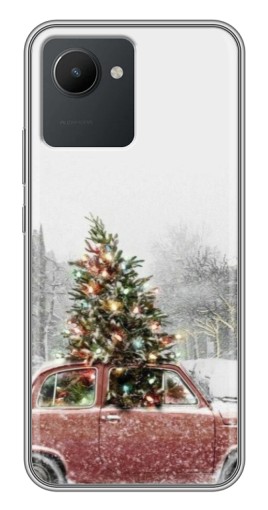 Чехол с печатью "Елка в машине" для Realme C30