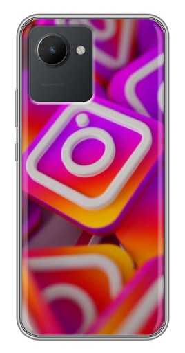 Чехол с принтом "Значки Инстаграм" для Realme C30