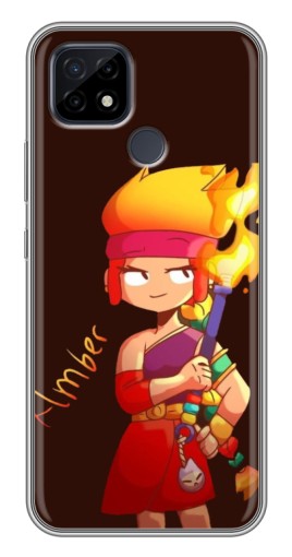 Чехол с картинкой "Amber с факелом" для Realme C21